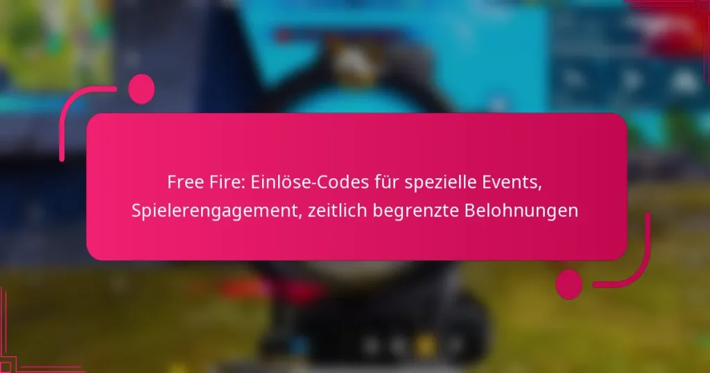 Free Fire: Einlöse-Codes für spezielle Events, Spielerengagement, zeitlich begrenzte Belohnungen