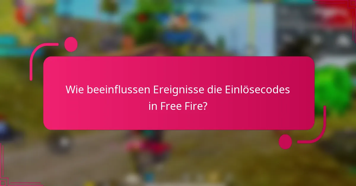 Wie beeinflussen Ereignisse die Einlösecodes in Free Fire?