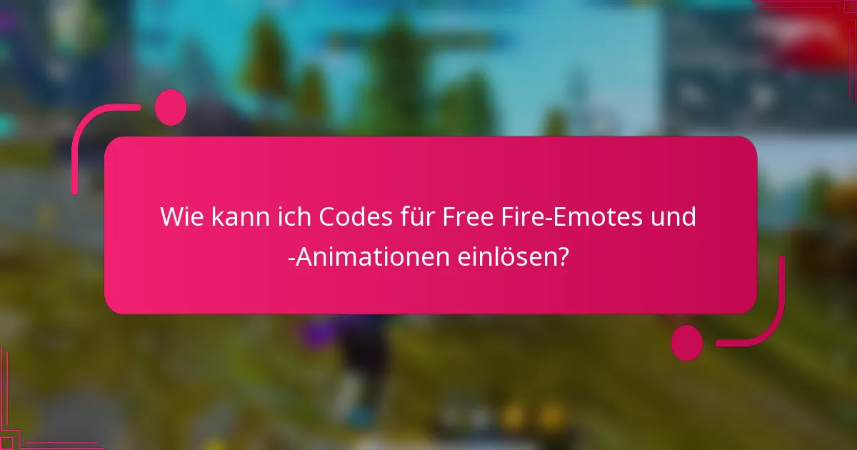 Wie kann ich Codes für Free Fire-Emotes und -Animationen einlösen?